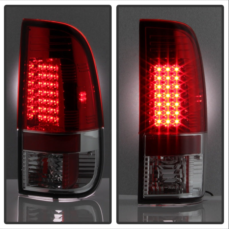 FR SPORT Spyder Ford F150 side 97-03/F250/350 Duty 99-07 LED Tail Lights Red Clear...