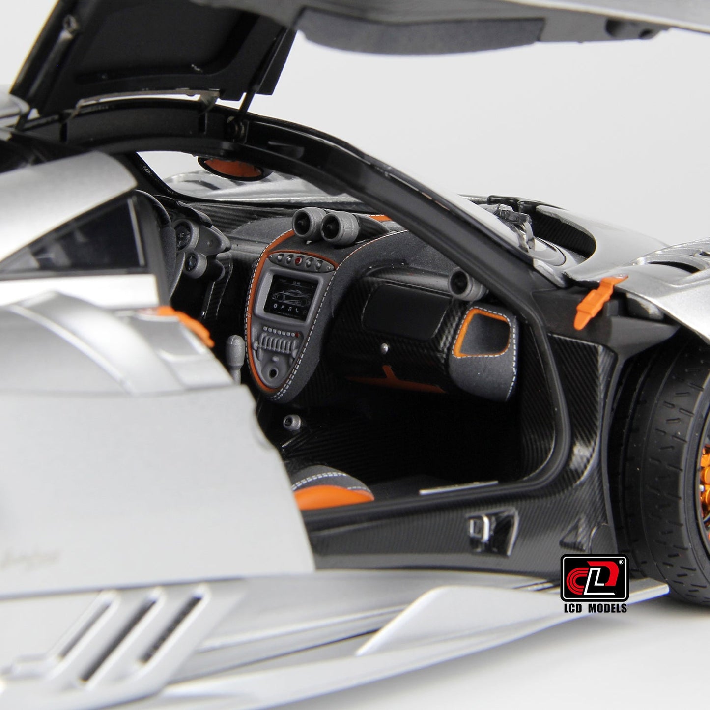 LCD 2020 Pagani Imola Silver w/ Black Wheels 1:18