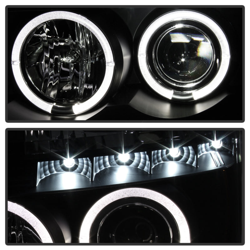 FR SPORT Spyder Nissan Titan 04-14/Armada 04-07 Projector Headlights LED Halo LED Blk...
