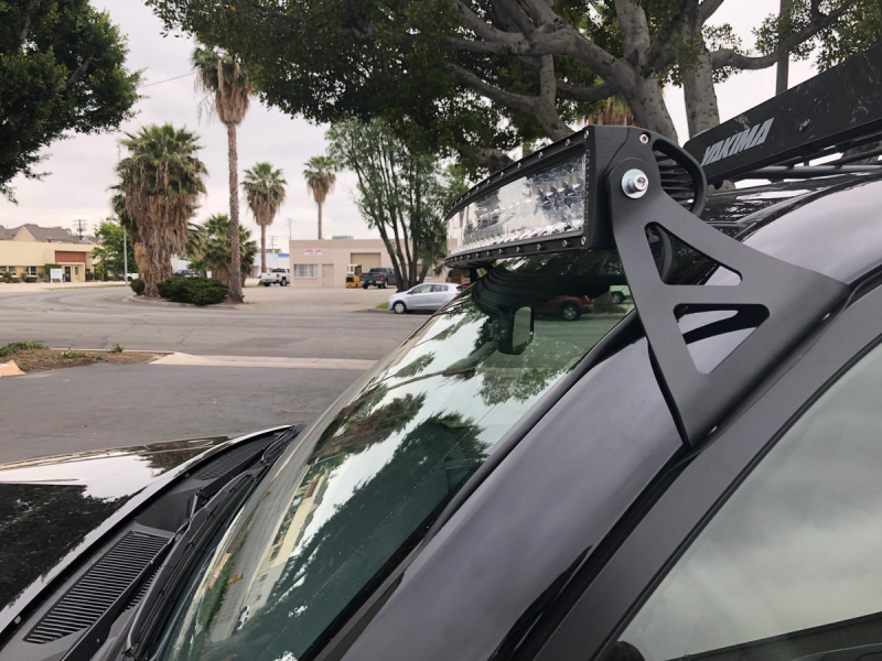 Cali Raised LED Cali Raised 2003-2024 Toyota 4Runner 52 Curved Led Light Bar Roof Brackets Kit - Brackets W/ 5D Opt CR2501
