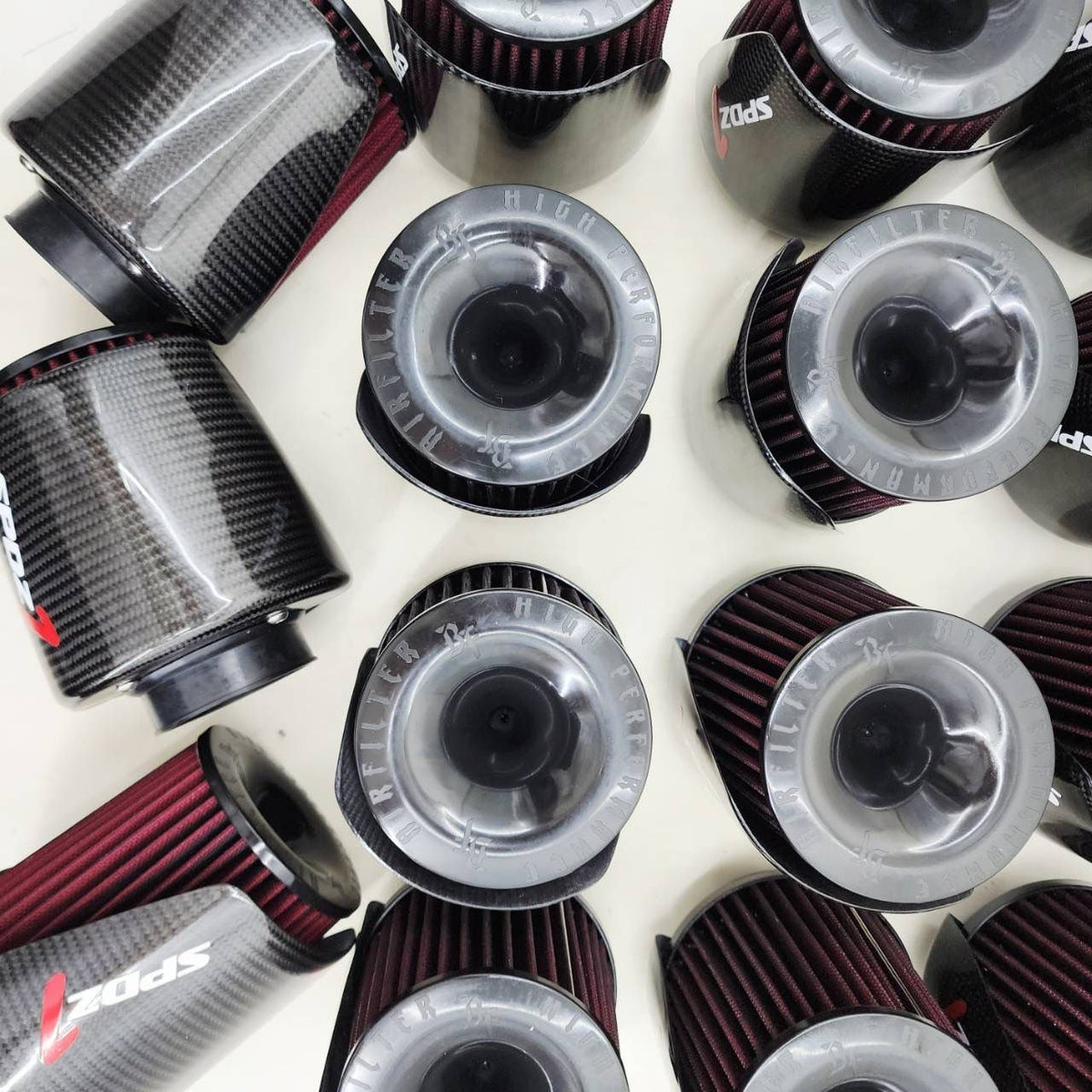 Speedzone Performance LLC SPDZ1 Carbon Cover High Velocity 3" Inlet Intake Filter - View 10