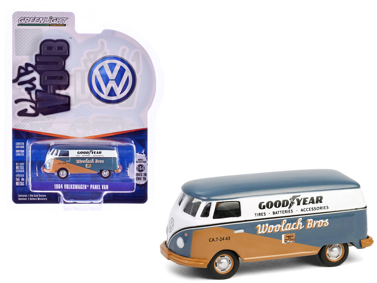 Rapid Vehicles 1964 Volkswagen Panel Van "Goodyear" Gray and White with Tan Graphics "Club...