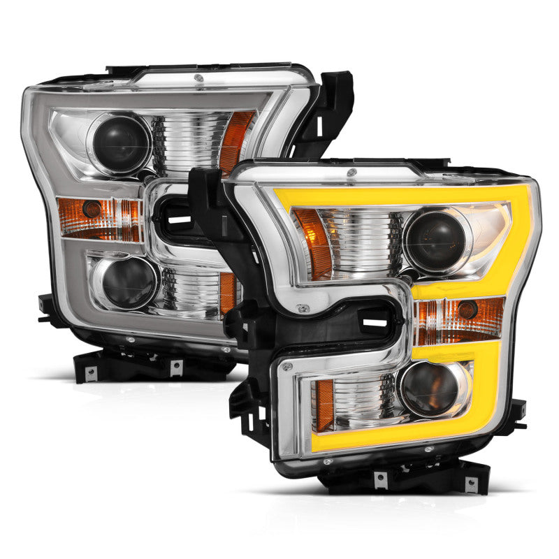 Anzo 2015-2016 Ford F-150 Projector Headlights w/ Plank Style Switchback Ch