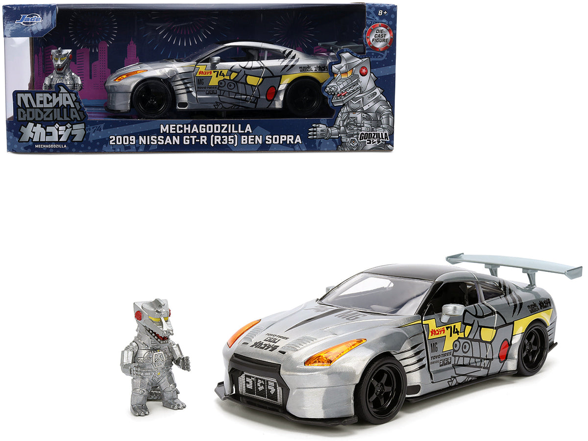 Rapid Vehicles 2009 Nissan GT-R (R35) Ben Sopra Brushed Metal with Black Top and Graphics and...