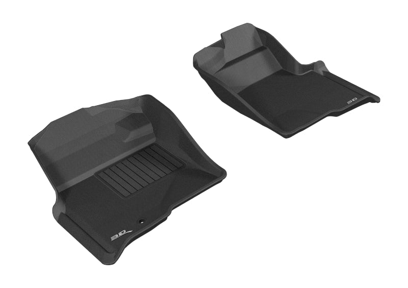 3D MAXpider 2009-2010 Ford F-150 Regular/Supercab/Supercrew Kagu 1st Row Floormat - Black L1FR06711509