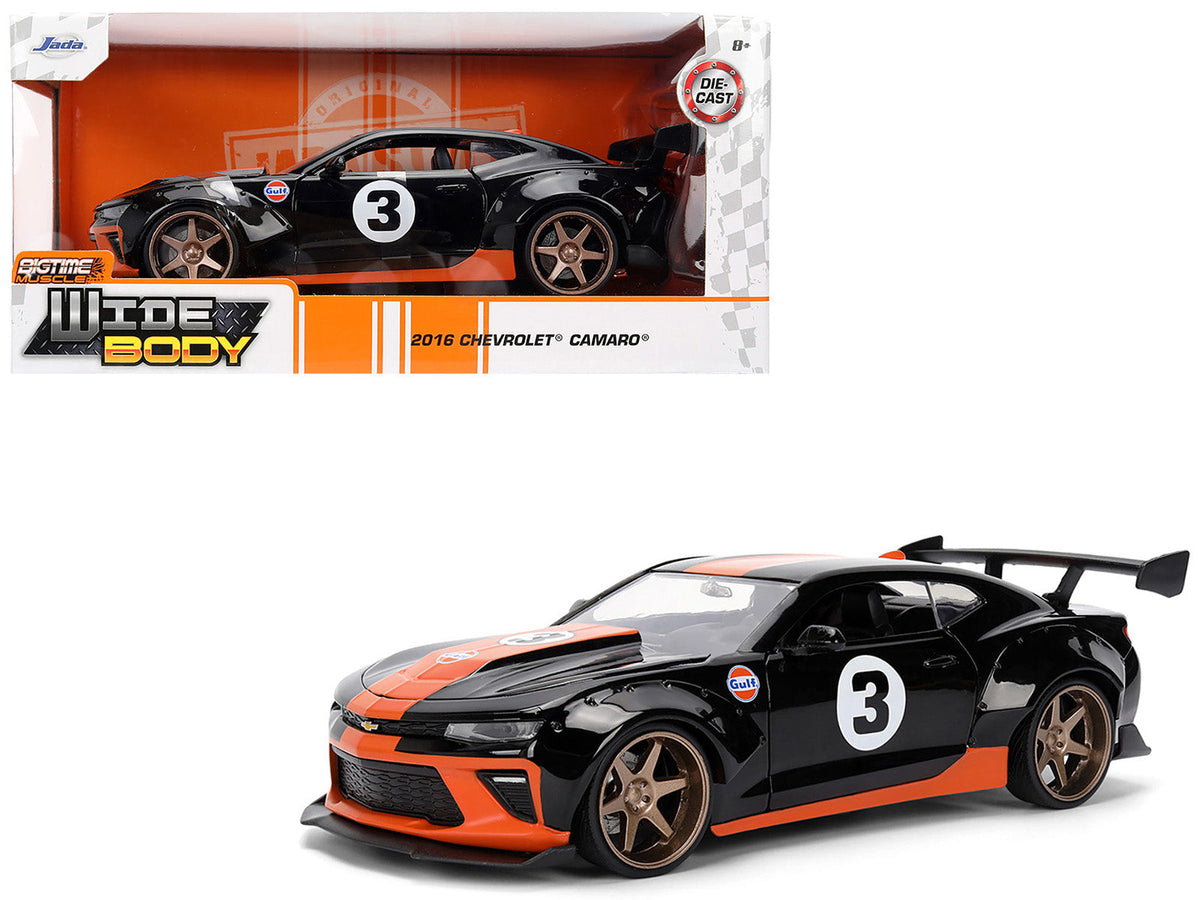 Rapid Vehicles 2016 Chevrolet Camaro #3 "Gulf Oil" Black with Orange Stripe "Wide Body" Series...
