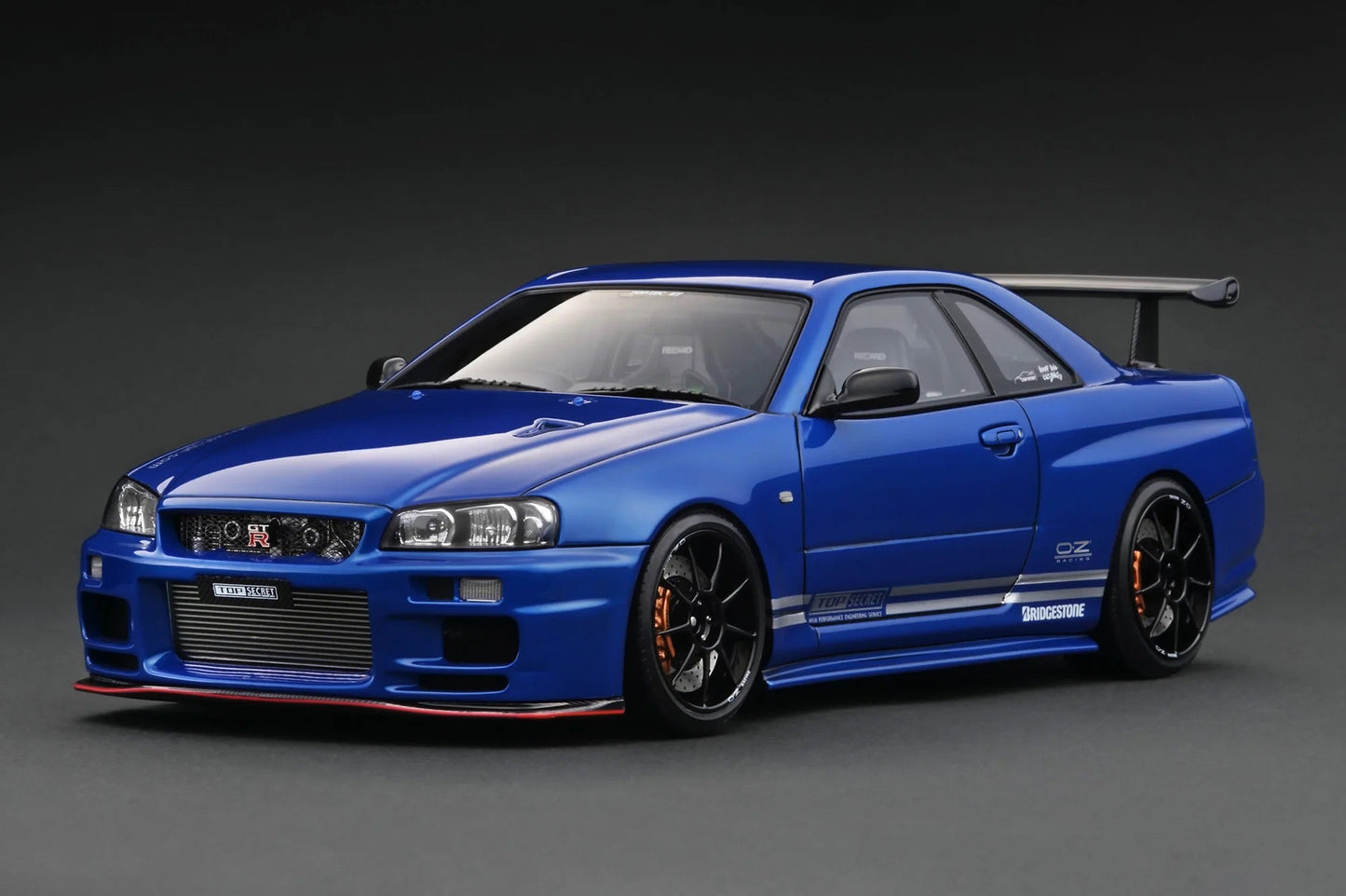 Ignition-Model Nissan Skyline GT-R R34 (BNR34) Top Secret 34GT-R RHD Blue Metallic 1:18