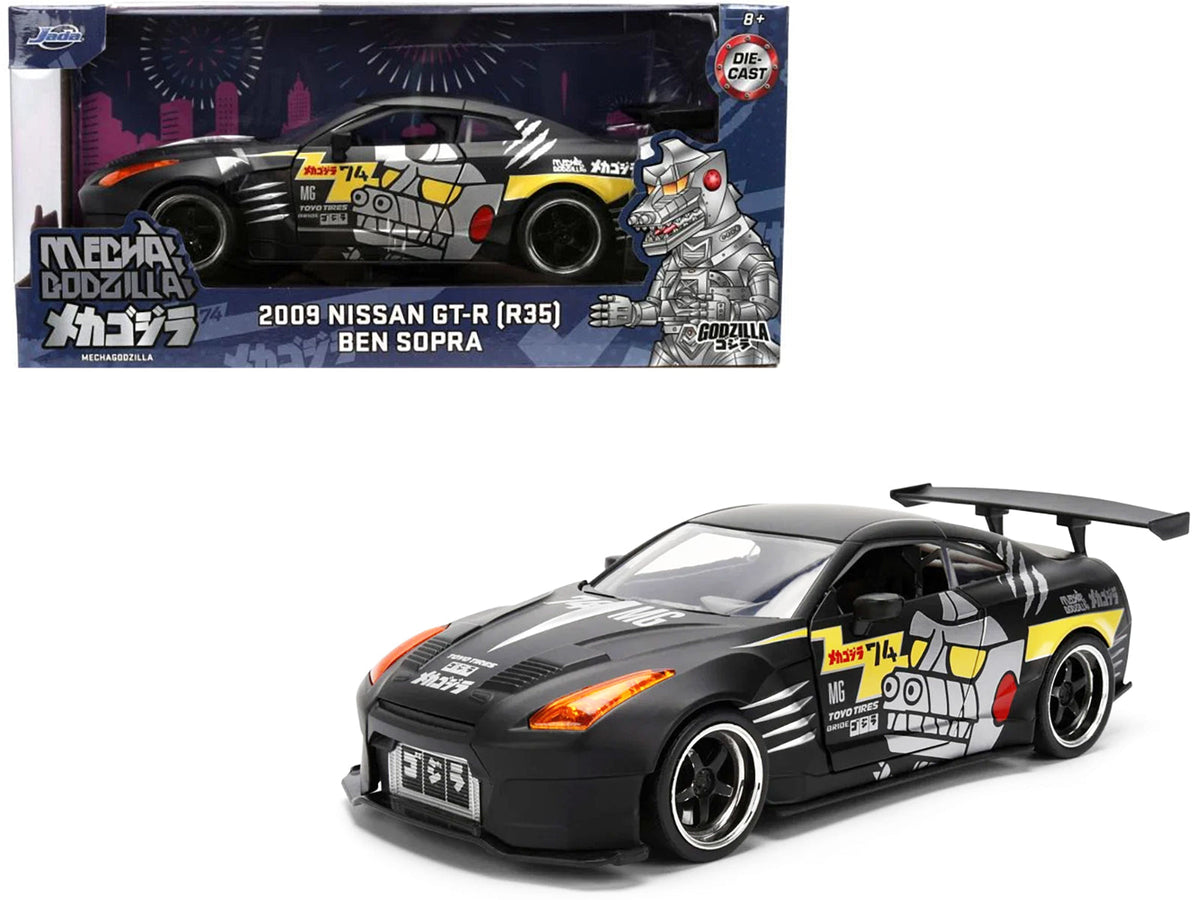 Rapid Vehicles 2009 Nissan GT-R (R35) Ben Sopra Matt Black with "Mechagodzilla" Graphics...