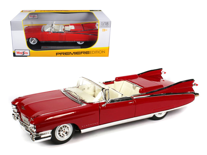 Rapid Vehicles 1959 Cadillac Eldorado Biarritz Red 1/18 Diecast Model Car by Maisto  free...