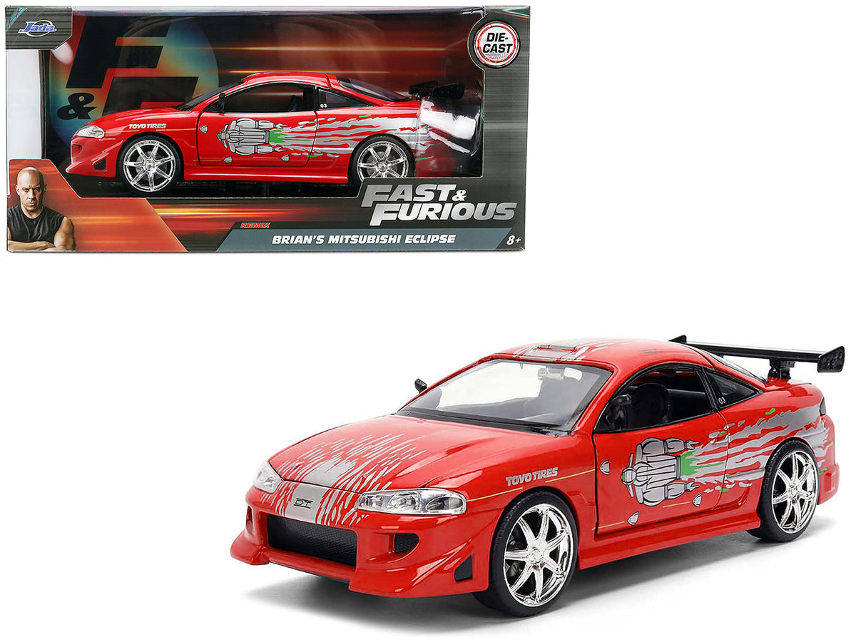 Rapid Vehicles Brian's Mitsubishi Eclipse Red with Graphics Remix "The Fast and The Furious"...