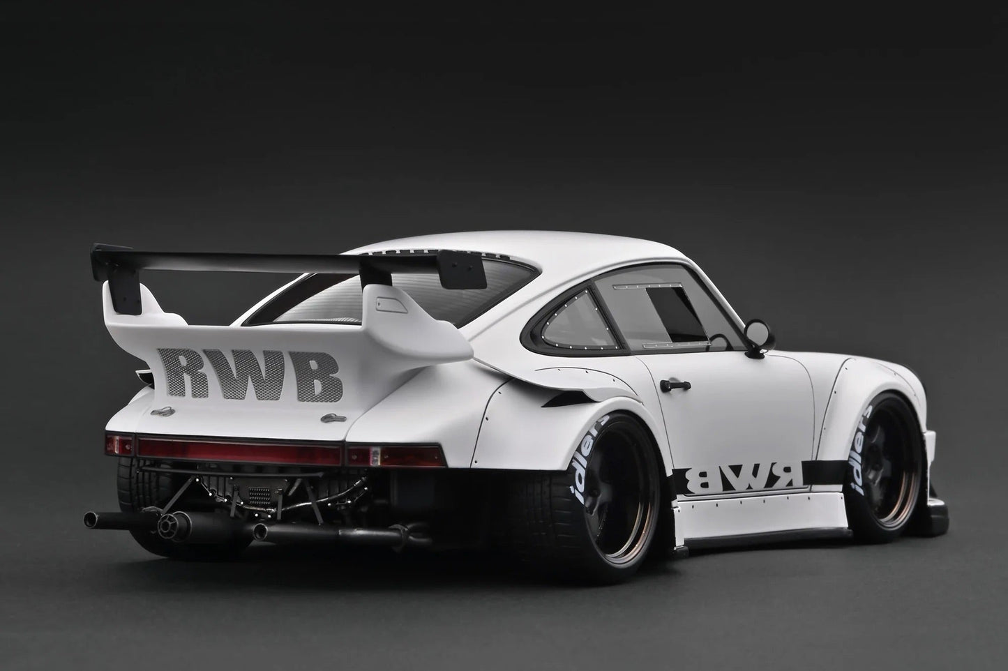 Ignition-Model Porsche 911 RWB 930 Matte White w/ Work S1 Wheels 1:18