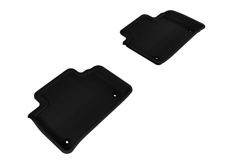 3D MAXpider 2007-2012 Lexus LS460 Kagu 2nd Row Floormats - Black L1LX03821509
