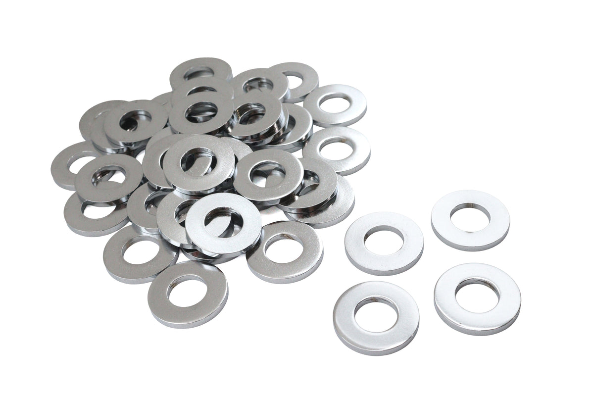 Chrome Flat Washers 7/16 inch, Extra Thick - 33572