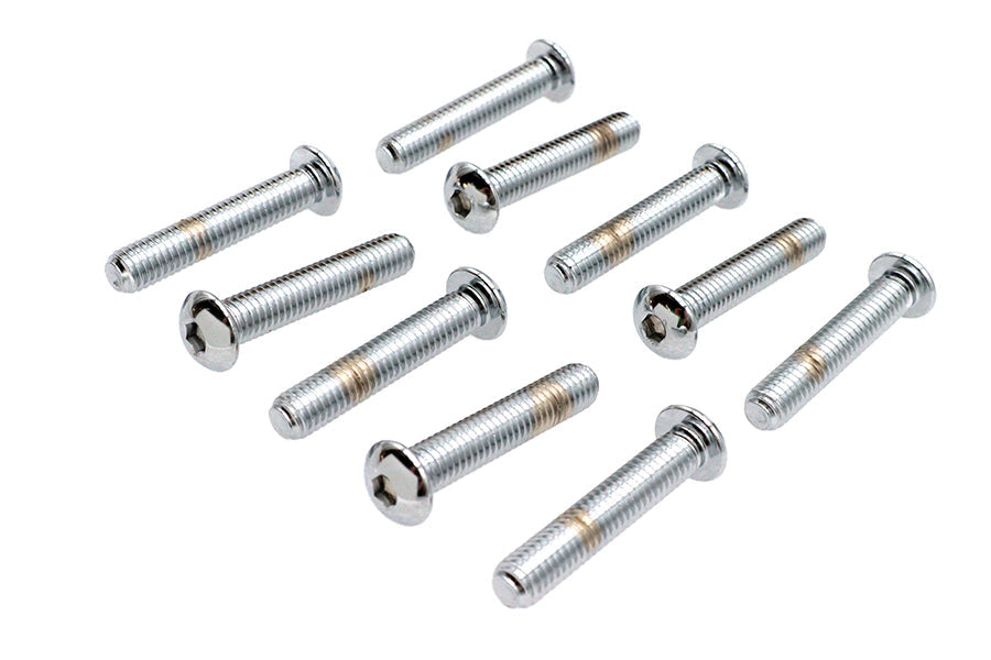 Allen Button Head Screws Chrome 3/8 inch-16 X 2 inch - 13340