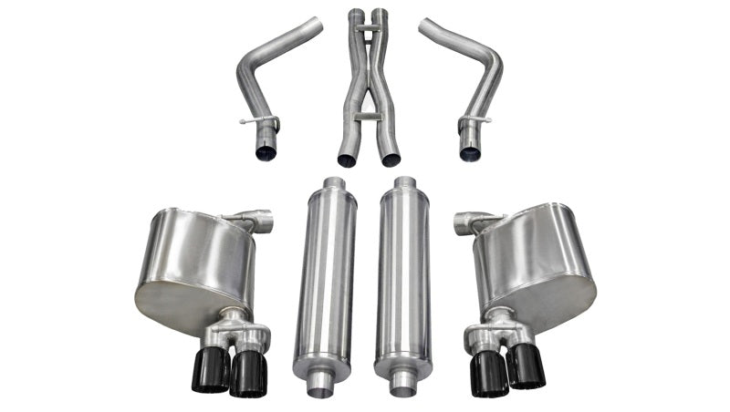 Corsa Performance 11-13 Dodge Charger R/T 5.7L V8 Black Xtreme Cat-Back Exhaust