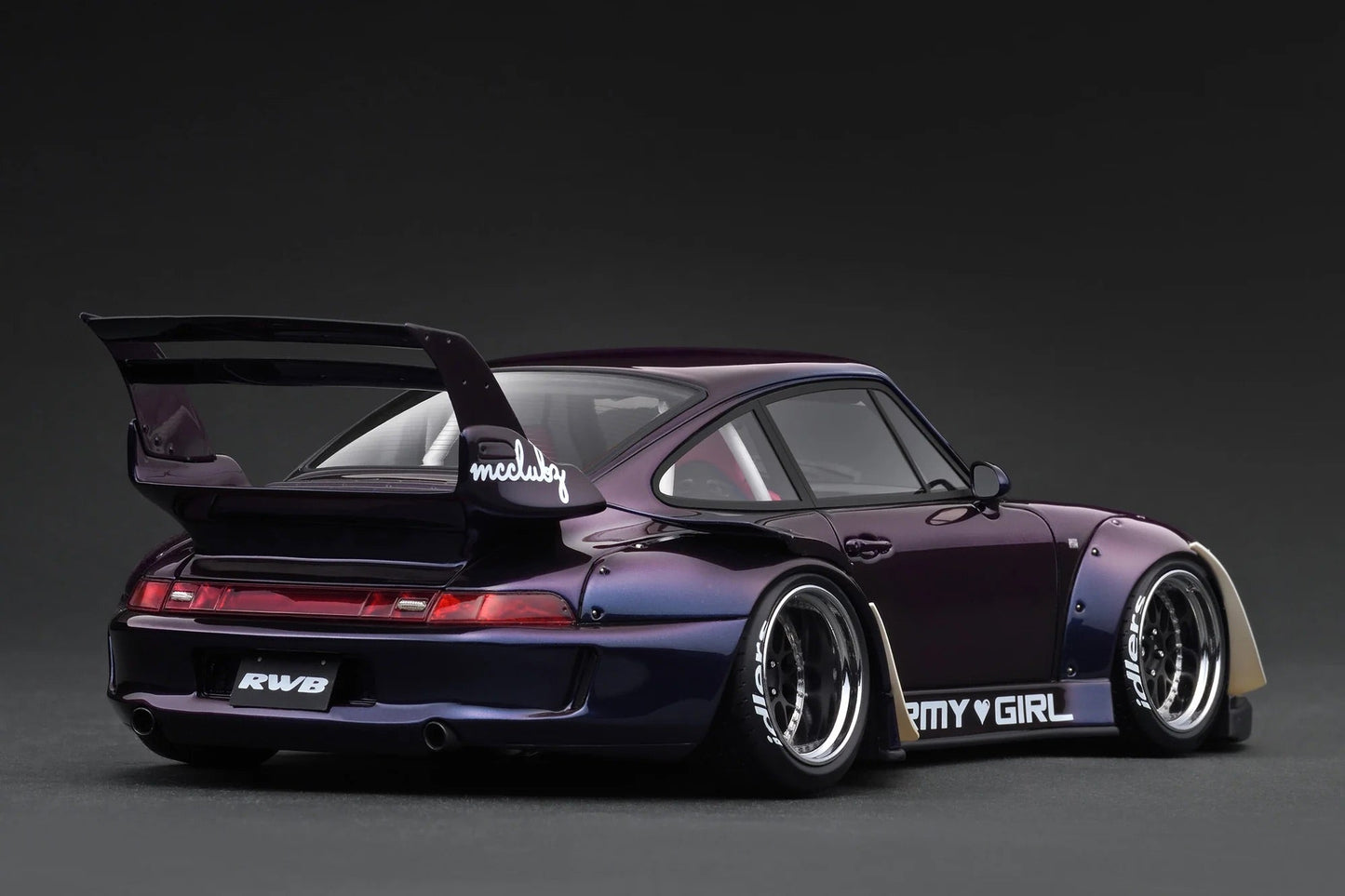 Ignition Model Porsche 993 RWB "Army Girl" Purple Metallic 1:18