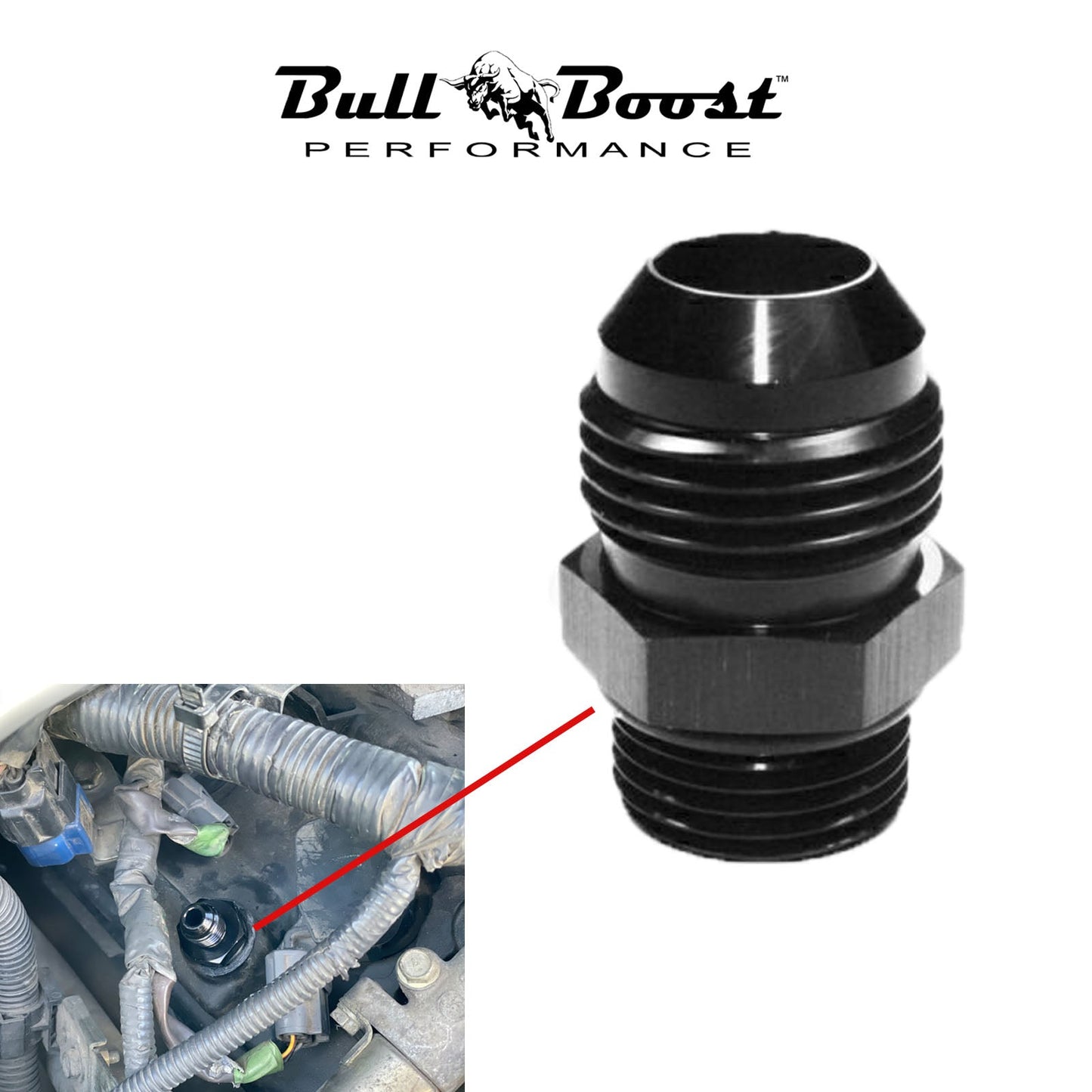 10AN to PCV Delete-Replacement Fitting for catchcan, blowby - Fits Nissan