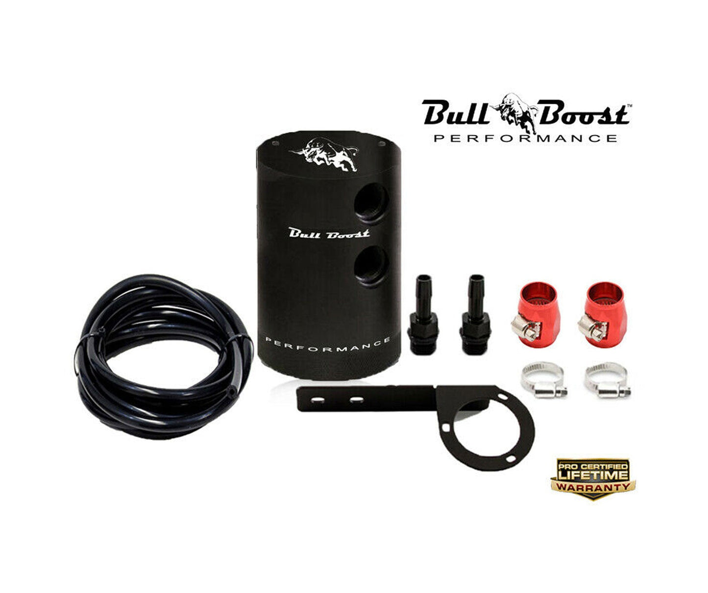 BLACK Micron Filtered Baffled Oil Catch Can System Kit