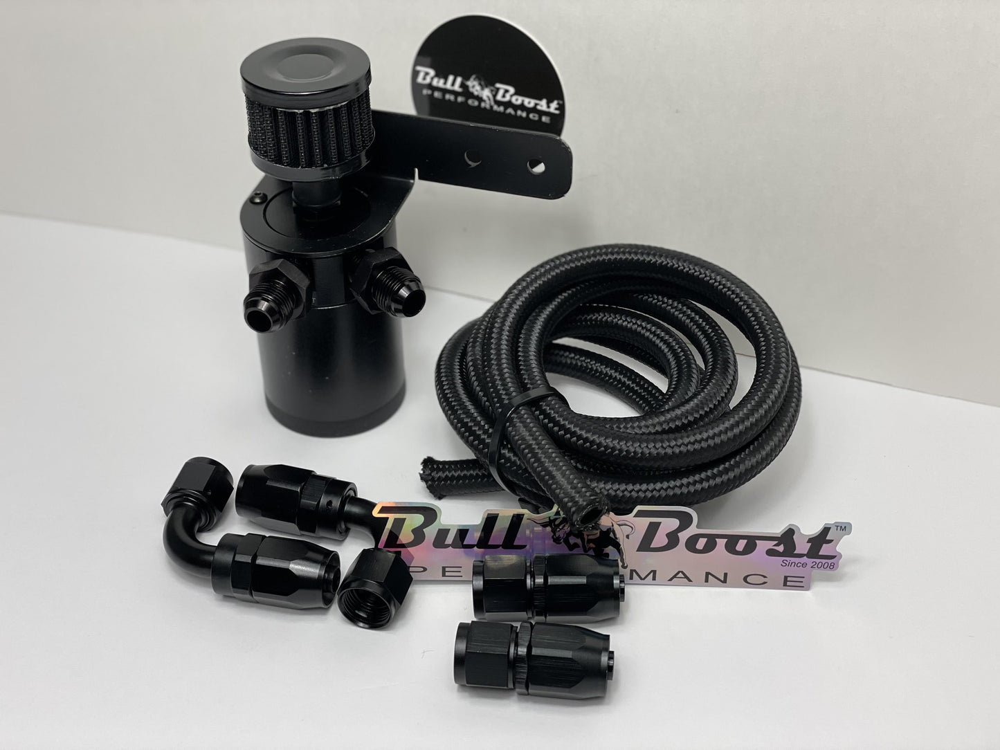 AN6 Performance Oil Catch Can Kit 2 Port -6AN +FILTER