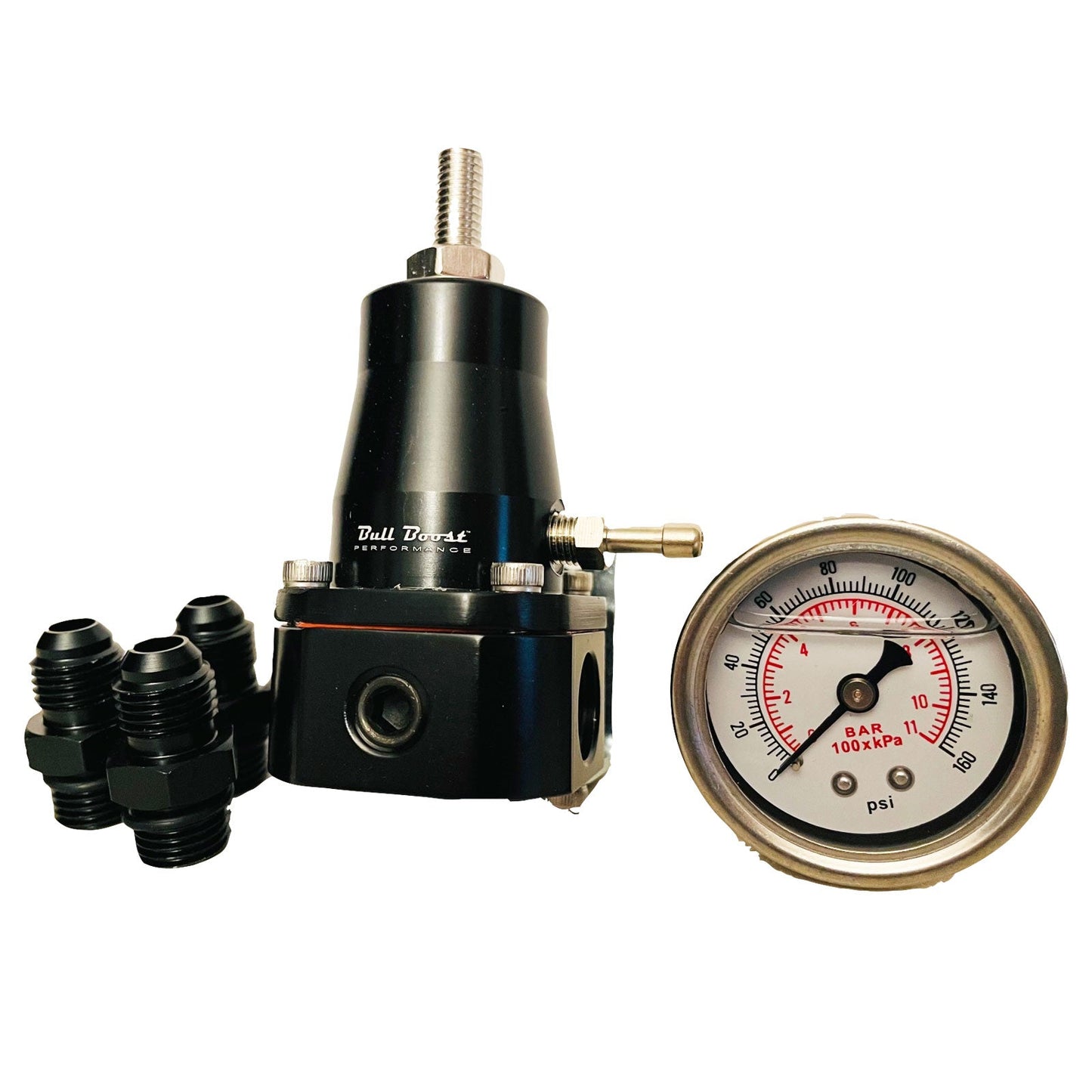 Performance 30-70Psi Fuel Pressure Regulator Motive Gauge EFI Bypass An6 Fpr