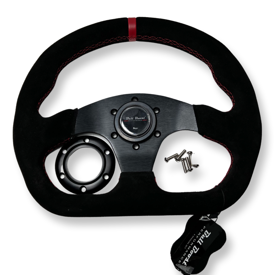 Bull Boost Performance Suede Steering Wheel + Short Hub Adapter Kit For BRZ FRS tC xB xD - View 4