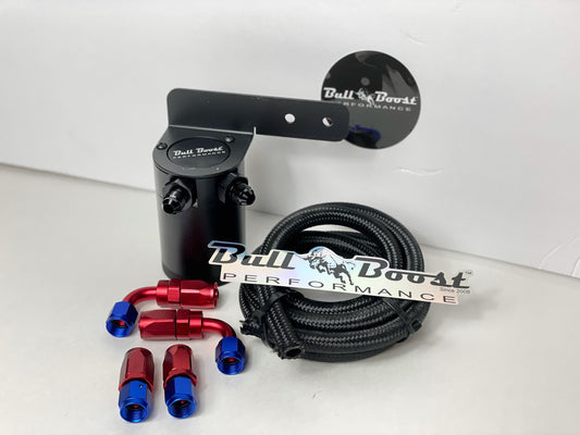 Bull Boost Performance AN6 Motor Oil Catch Can 5ft Hose Kit and Fittings Universal -AN6