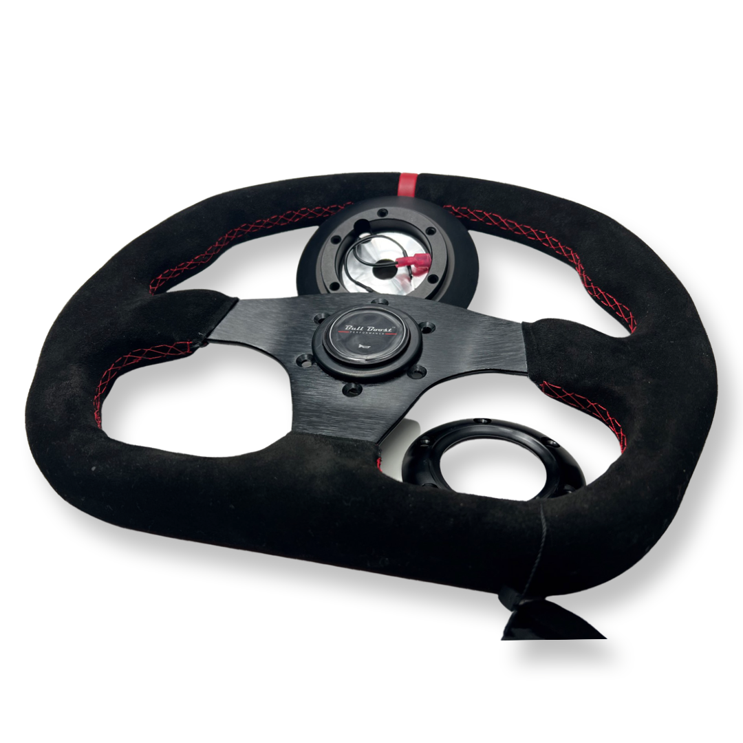 Suede Steering Wheel Short Hub Adapter Kit For Nissan 200X S13 S14 SR20 KA24
