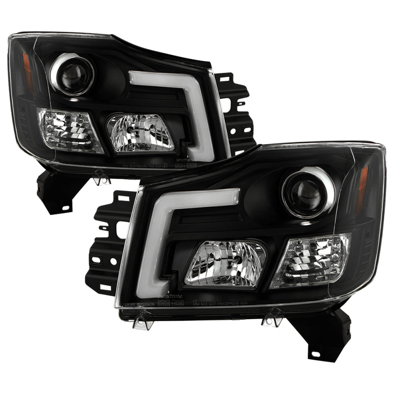 SPYDER 04-15 Nissan Titan High-Power LED Module Equipped Headlights - Black (PRO-YD-NTI04PL-BK) 5088406