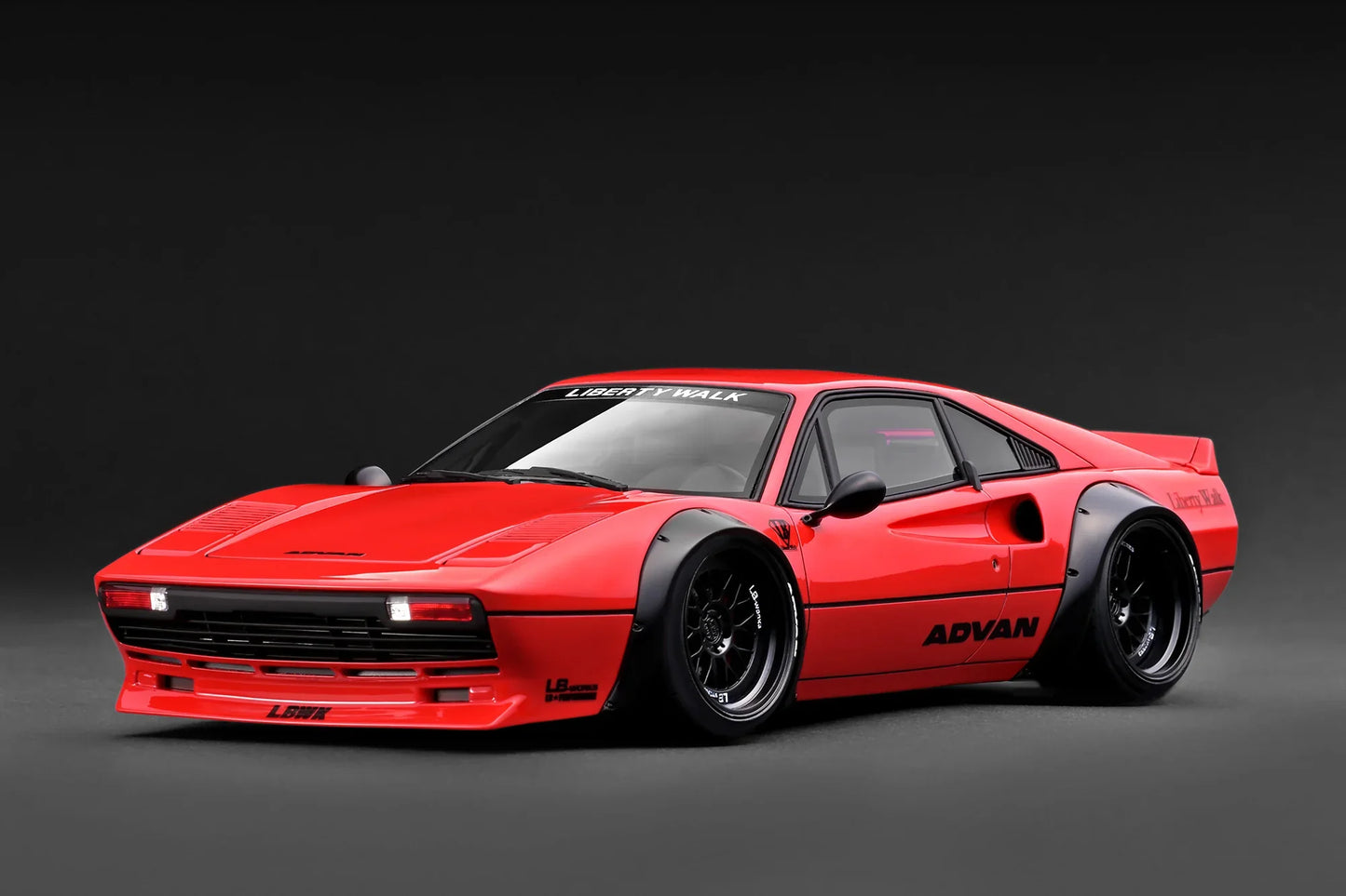 Ignition-Model Ferrari 308 LBWK LB-Works Demo Car Rosso Corsa Red 1:18