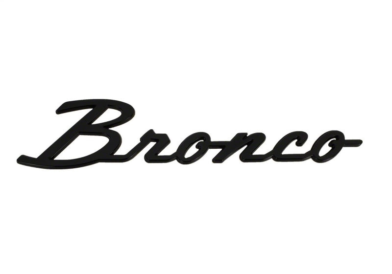 Ford Racing 21-24 Bronco Classic Script Fender Badge Kit - Gloss Black M-1447-BSGS