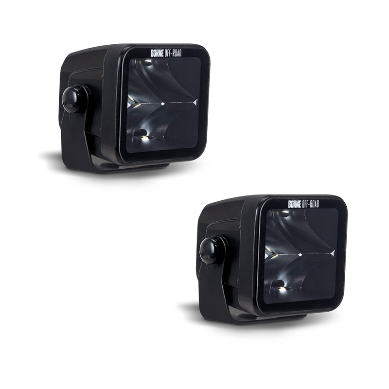 Borne Off-Road Light Pods (Kit of 2) 3x3 Spot BNLT-LP33-2S