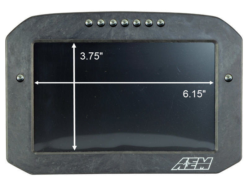 AEM CD-7G Carbon Flush Digital Dash Display w/ Internal 20Hz GPS & Antenna 30-5702F