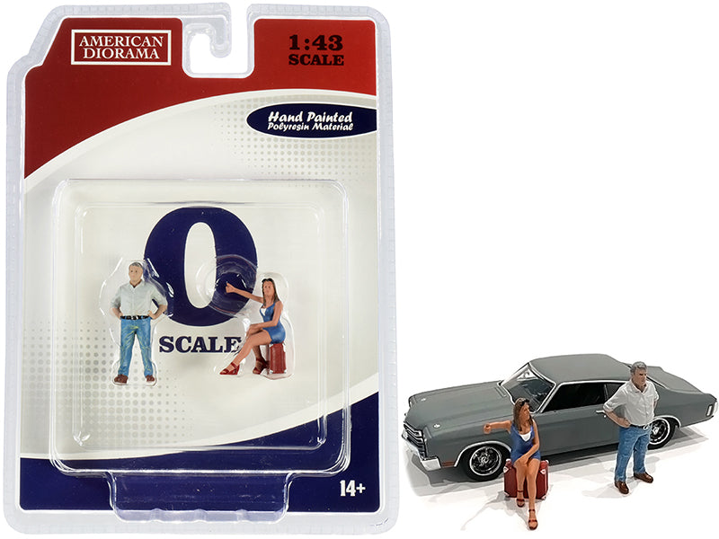 70s Style Two Figurines Set III for 1/43 Scale Models by American Diorama  free shipping USA