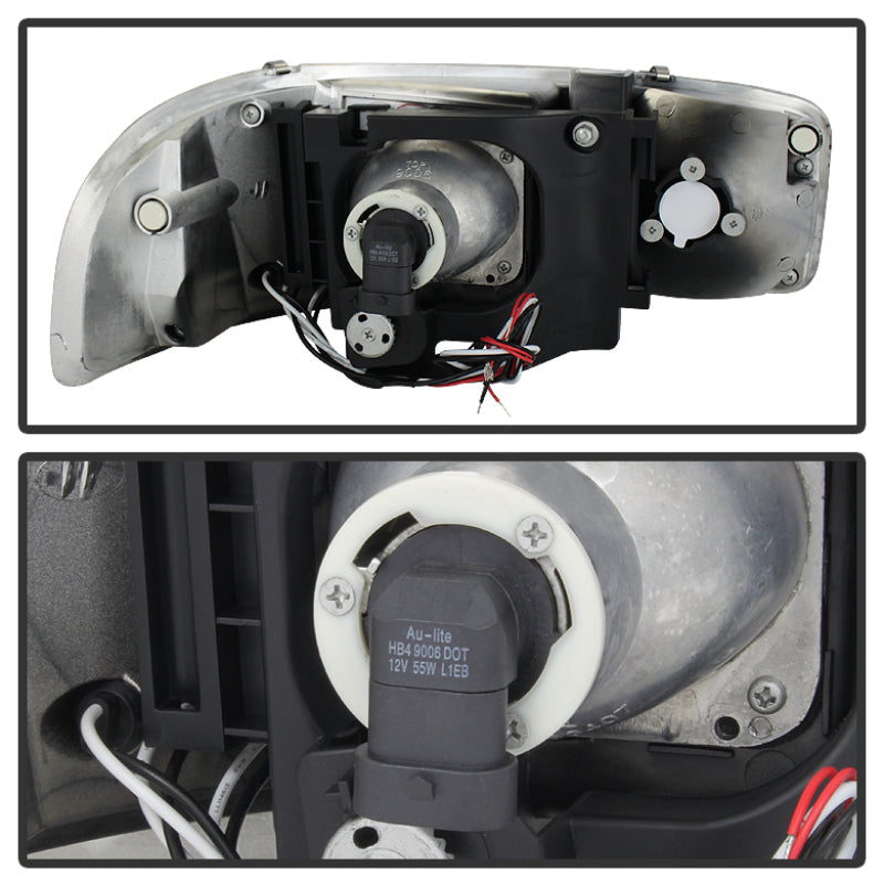 FR SPORT Spyder GMC Sierra 1500/2500/3500 99-06 Projector Headlights LED Halo LED Smoke...