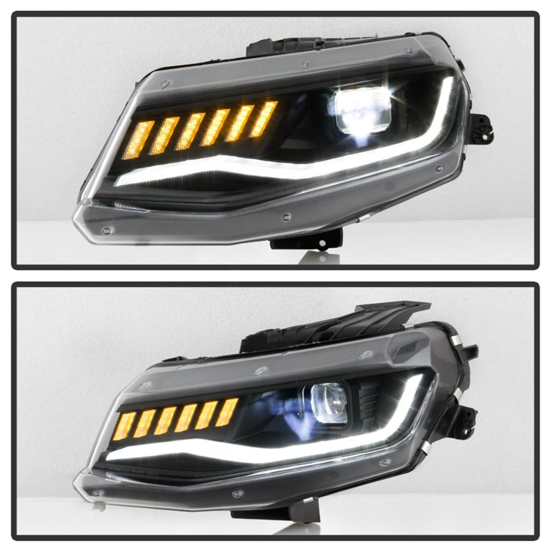 FR SPORT Spyder Chevy Camaro 16-18 Halogen Model Full LED Headlights Black...