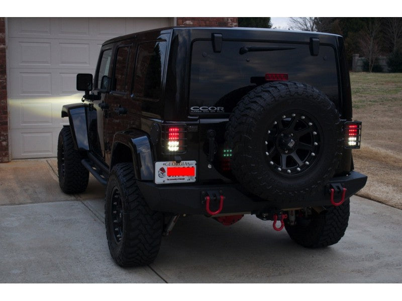 Spyder Jeep Wrangler 07-15 LED Tail Lights Black ALT-YD-JWA07-LED-BK 5070395