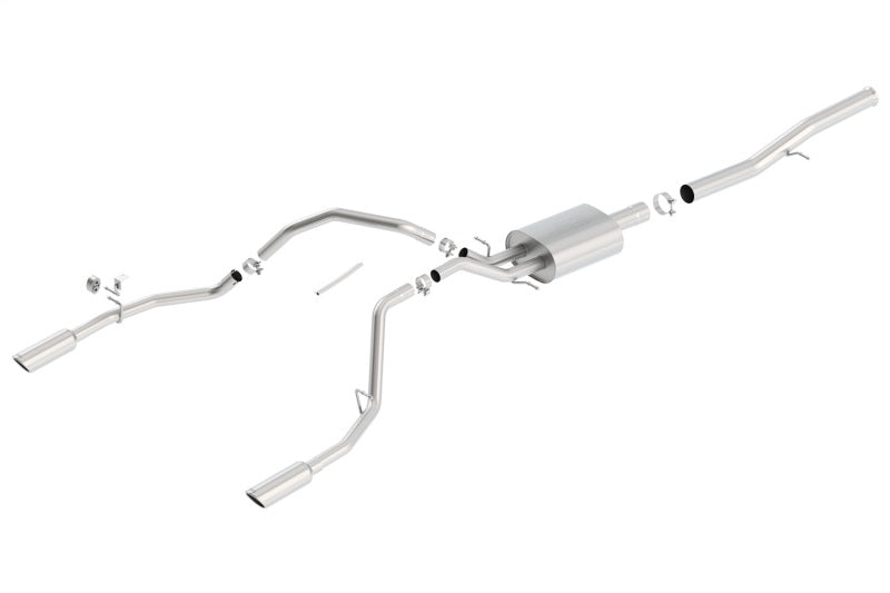 FR SPORT Borla 14 Silv/Sierra 1500 EC Std/CC Short 143.5in WB Touring Single Split Rear Exit...