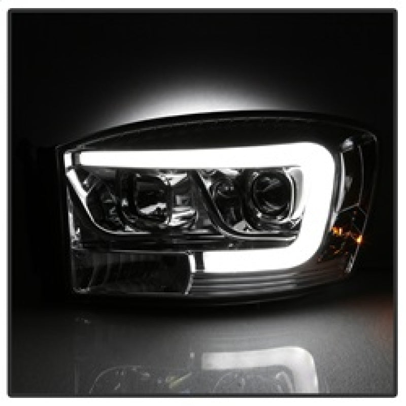 Spyder Dodge Ram 1500 06-08 V2 Projector Headlights - Light Bar DRL - Chrome (PRO-YD-DR06V2-LB-C) 5085290