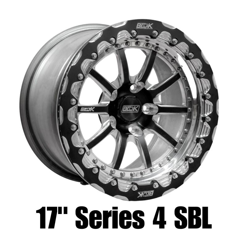 Belak Wheels Belak 17x4.5 / 2.25 BS / 5x112 BP / Series 4 Wheel - Monoblock (Req Spacer/Extended Studs) 17045112S42BS-1PC