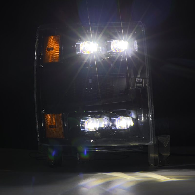 FR SPORT AlphaRex 04-15 Chevy 1500 NOVA-Series LED Proj Headlights Alpha BL w/Activ Light/Seq...