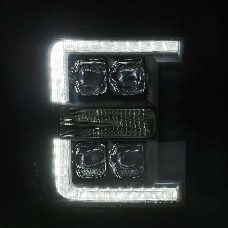FR SPORT AlphaRex 11-16 Ford F-350 SD NOVA LED Projector Headlights Plank Style Blk w/Activ...
