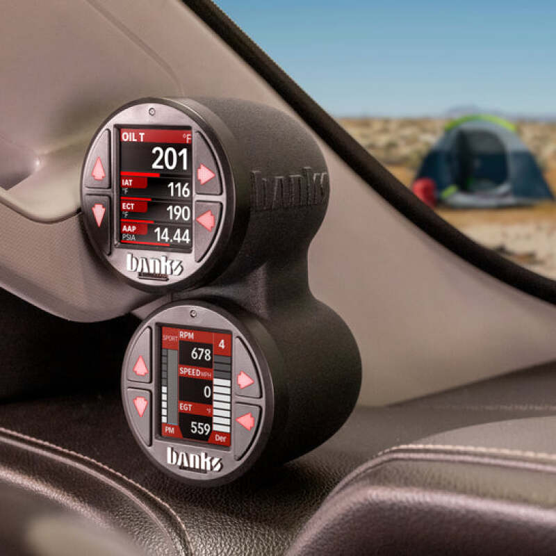 Banks Power 15-19 Chevrolet / GMC 2500/3500 iDash Stealth Dual Pod Mount 63350
