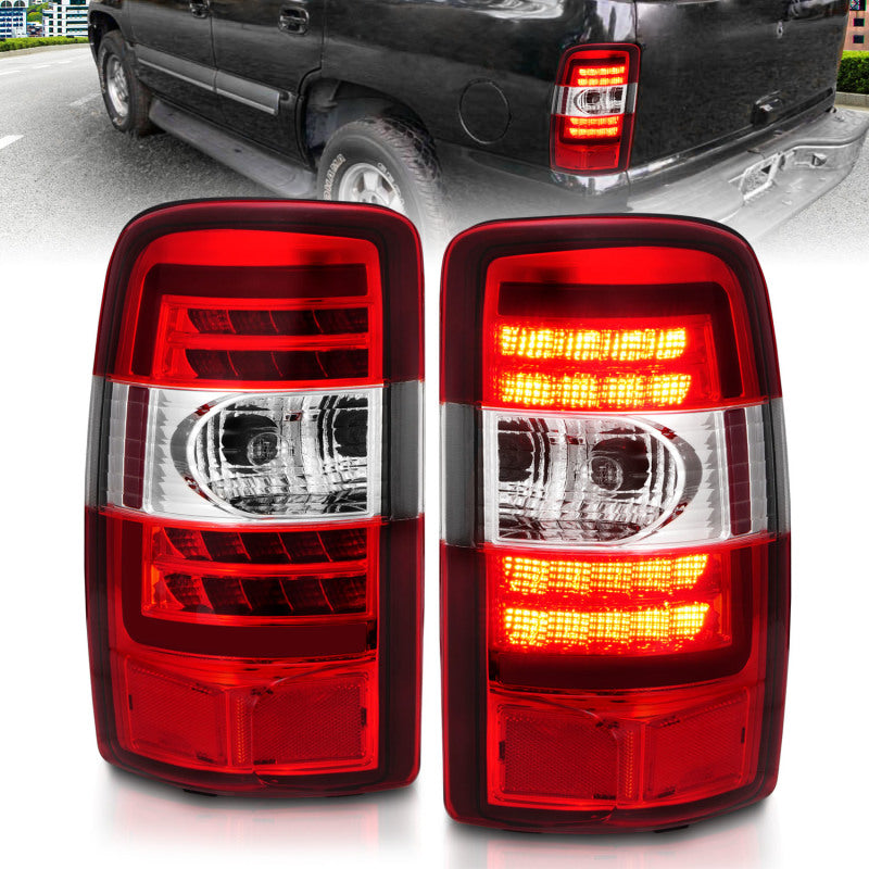 ANZO 2000-2006 Chevrolet Tahoe LED Tail Lights w/ Red Lens Chrome Housing 311364
