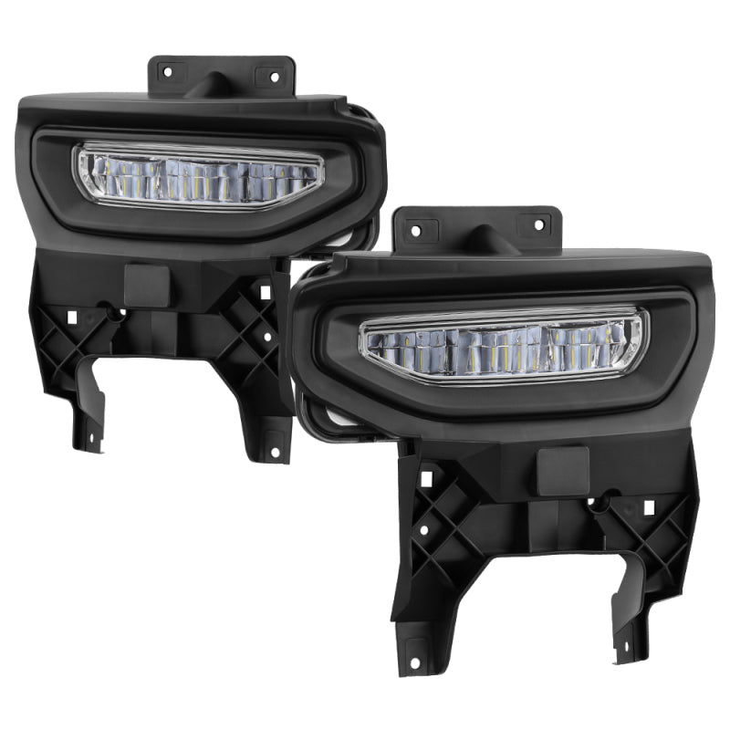 Spyder 16-18 GMC Sierra 1500 OEM Style Full LED Fog Light w/Switch - Clear (FL-GS2016-LED-C) 9043222