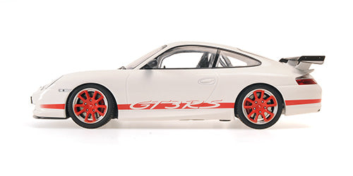 STM Diecast Minichamps 2002 Porsche 911 996 GT3 RS White w/ Red Deco 1:18 - View 6