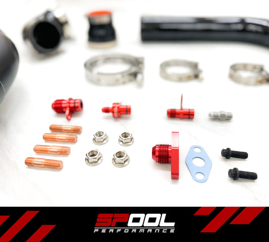 Spool Performance Billet Manifold A90 Supra 2 Port Top Mount Turbocharger Kit - View 2
