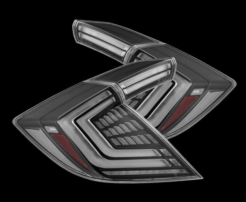 AlphaRex 16-21 Honda Civic Hatchback / Type-R FK8 Nova-Series LED Tail Lights (Pair) - Black 676020 *Discontinued