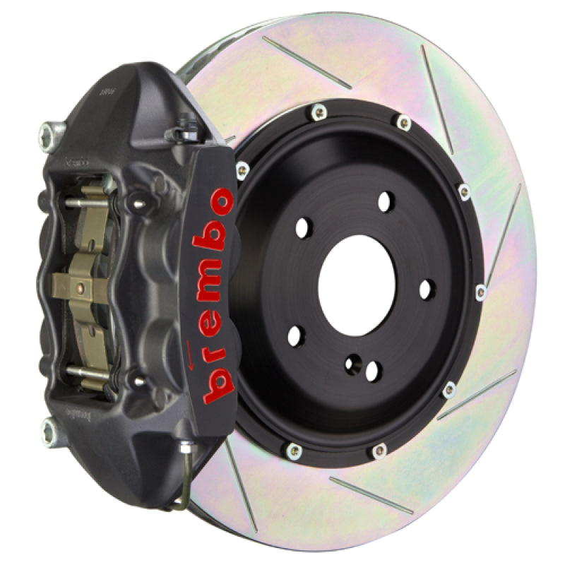 Brembo 05-08 7-Series (After 3/5 Prod) Rr GTS BBK 4Pist Cast 345x28 2pc Rotor Slot Type1-Black HA 2P2.8008AS