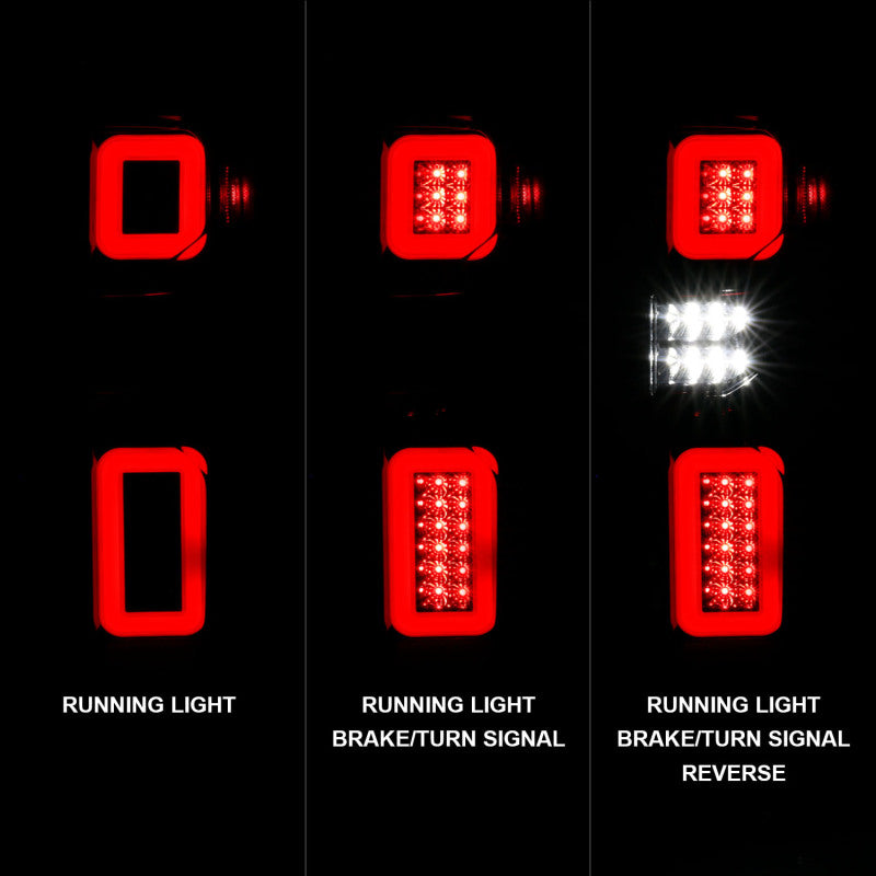 ANZO 19-21 Chevy Silverado Full LED Tailights Black Housing Smoke Lens G2 (w/C Light Bars) 311415