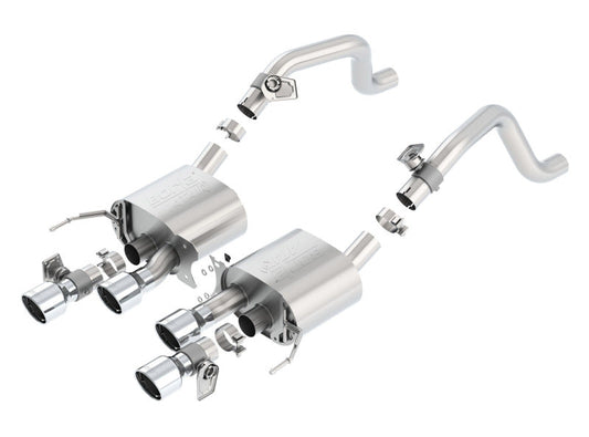 FR SPORT Borla 14-15 Chevy Corvette C7 6.2L RWD w/AFM &NPP ATAK-Type Dual Rd Rolled Center Rear...